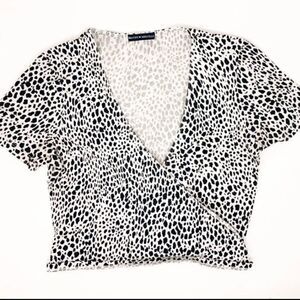 Brandy Melville Dalmatian Wrap Top